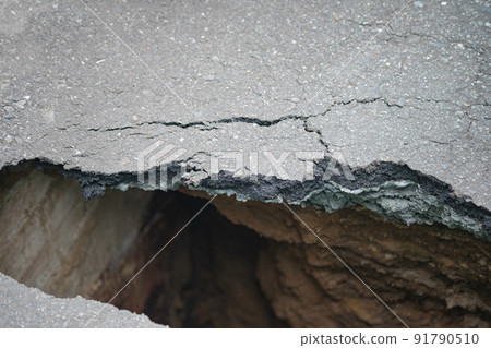 柏油路塌陷圖片 柏油路塌陷圖片 91790510