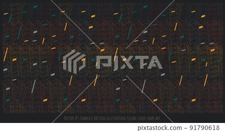 Seamless pattern illustration Square lined shape art. Seamless pattern illustration Square lined shape art. 91790618