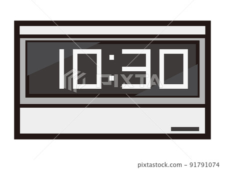 數字時鐘的插圖 數字時鐘的插圖 91791074