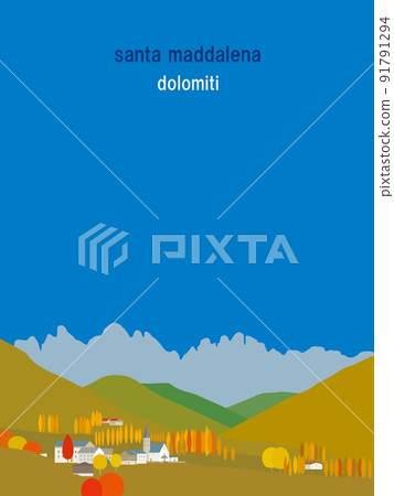 Santa Maddalena santa maddalena dolomites dolomiti 意大利 秋季 Santa Maddalena santa maddalena dolomites dolomiti 意大利 秋季 91791294