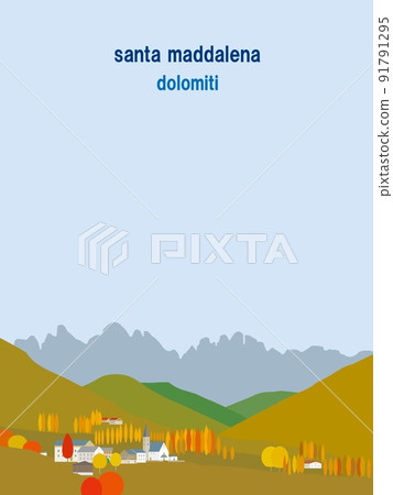 Santa Maddalena santa maddalena dolomites dolomiti 意大利 秋季 91791295