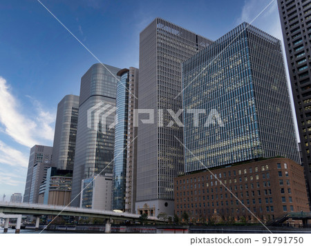 High-rise building group in Osaka Nakanoshima 91791750