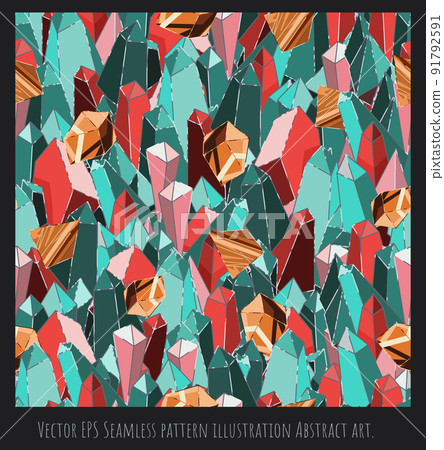 Seamless pattern illustration abstract shapes. Seamless pattern illustration abstract shapes. 91792591