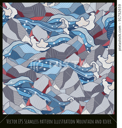Seamless pattern illustration japanese style art. 91792659