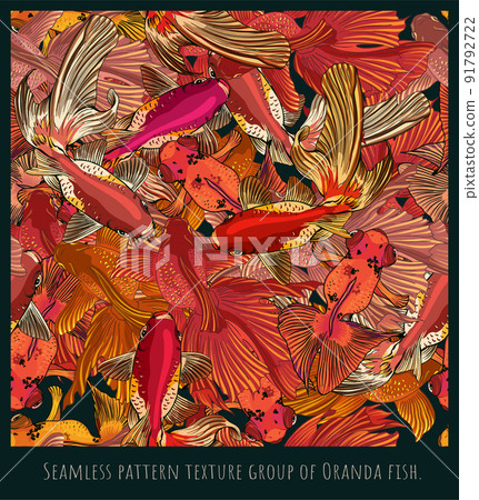 Seamless pattern illustration fish in the pond. Seamless pattern illustration fish in the pond. 91792722