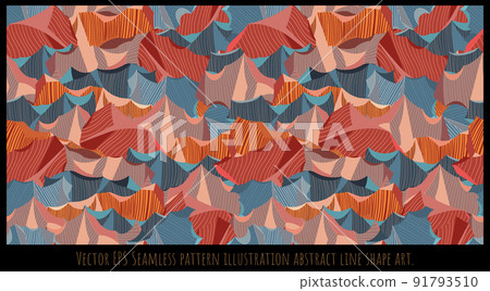 Seamless pattern illustration abstract line shape art. Seamless pattern illustration abstract line shape art. 91793510