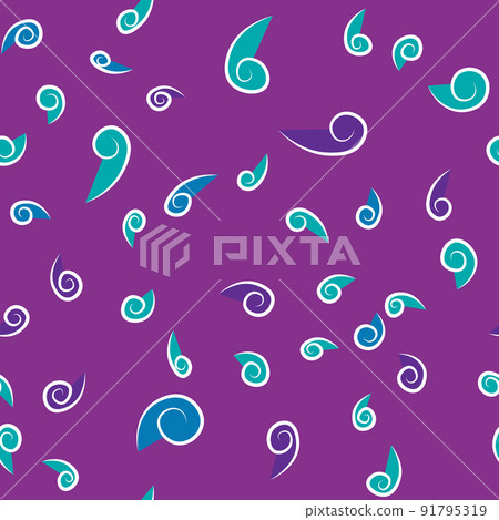 Swirl icon vector illustration. Seamless pattern. Hand drawn colorful design 91795319