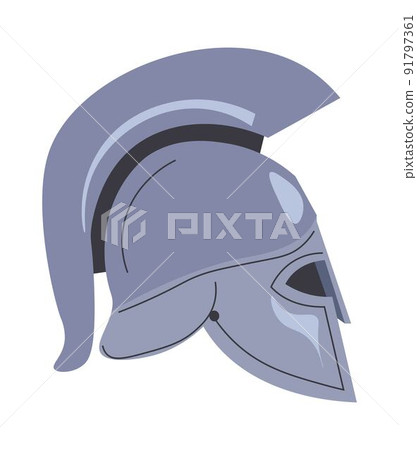 Ancient helmet of warrior or spartan roman soldier Ancient helmet of warrior or spartan roman soldier 91797361