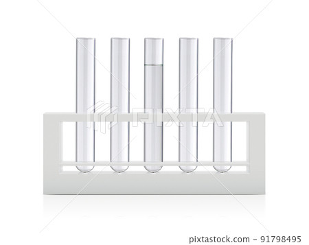 chemical test tube on white background chemical test tube on white background 91798495