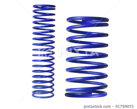automotive suspension springs on a white background automotive suspension springs on a white background 91799055