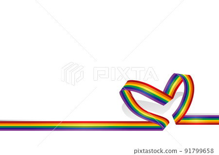 LGBT 6 色彩虹色絲帶背景 91799658