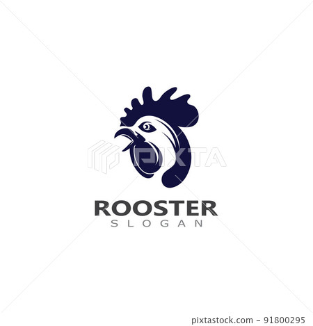 Vector Rooster head logo of animal design template 91800295