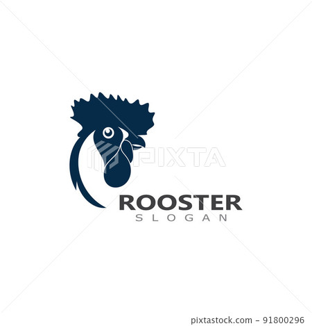 Vector Rooster head logo of animal design template 91800296