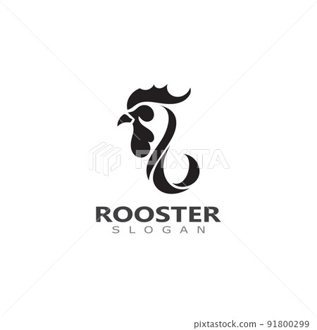 Vector Rooster head logo of animal design template Vector Rooster head logo of animal design template 91800299