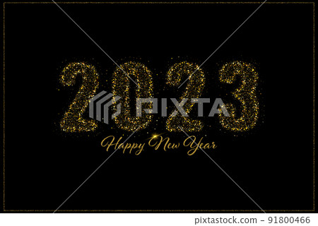 Dark background with golden dust in the form of snowflakes, festive poster, postcard for the new year 2023 Dark background with golden dust in the form of snowflakes, festive poster, postcard for the new year 2023 91800466