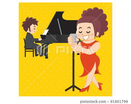 Jazz pianist and jazz singer 91801799