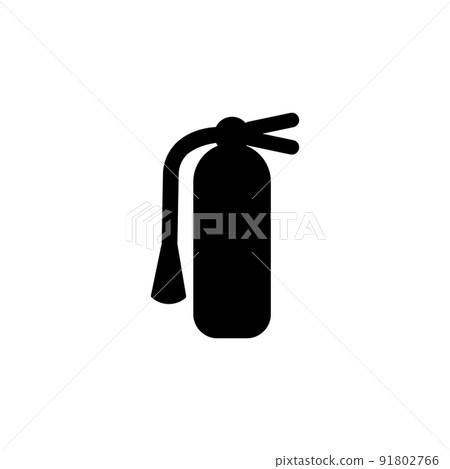 fire extinguisher icon style vector. Fire extinguisher black icon, black vector sign, black style pictogram isolated on white. Symbol, logo illustration. Editable move. 91802766