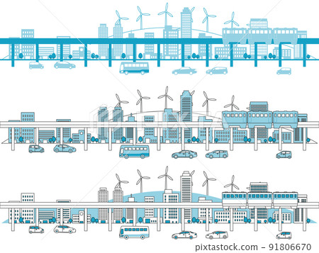 摩天大樓大城市背景素材 摩天大樓大城市背景素材 91806670