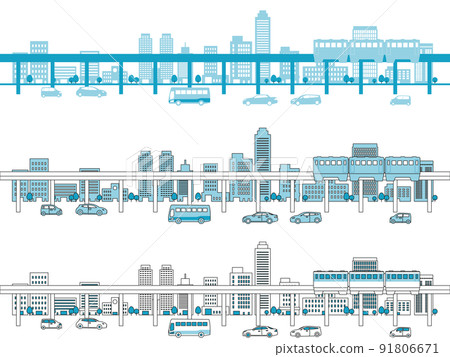摩天大樓大城市背景素材 摩天大樓大城市背景素材 91806671