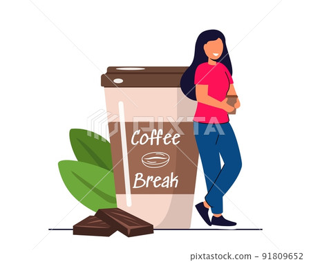 Coffee drink in a paper cup isolated Vector illustration Coffee drink in a paper cup isolated Vector illustration 91809652