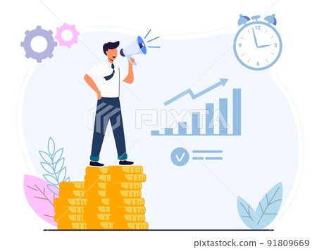 Career development concept Flat vector... - Stock Illustration ...