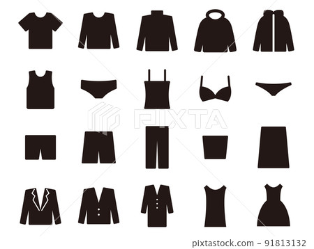 衣服圖標 set_black solid 91813132