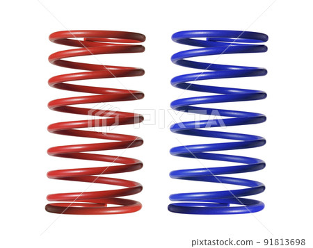 automotive suspension springs on a white background automotive suspension springs on a white background 91813698