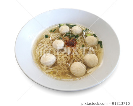 Noodles in the Thailand isolated on white background 91813710