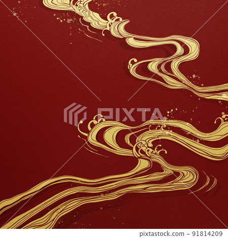 Japanese style background of waves Japanese style background of waves 91814209
