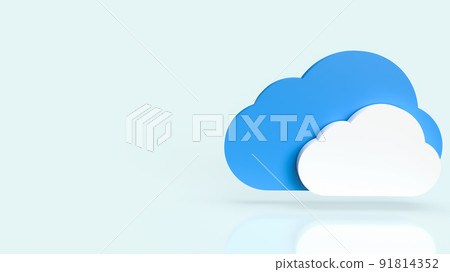 The cloud on blue background for it or technology concept 3d rendering 91814352