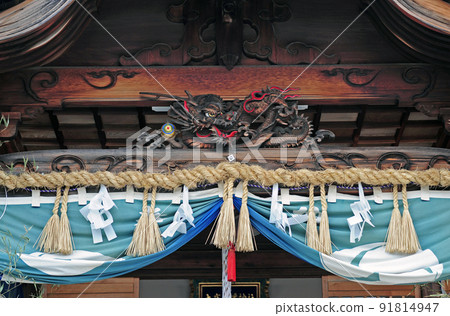 小豆島土莊八幡宮海殿亂馬雕塑-1 91814947