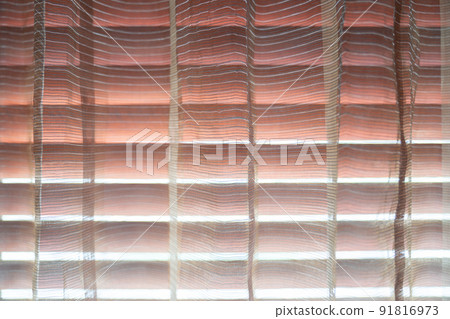 red orange pink curtain transperance from outside light with spar aromatherapy mood and tone. 91816973