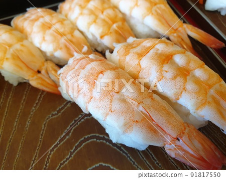 Japanese food in set different types of sushi 91817550