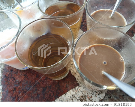Breakfast with soft-boiled eggs and vintage coffee Breakfast with soft-boiled eggs and vintage coffee 91818193