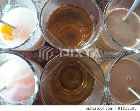 Breakfast with soft-boiled eggs and vintage coffee Breakfast with soft-boiled eggs and vintage coffee 91818196
