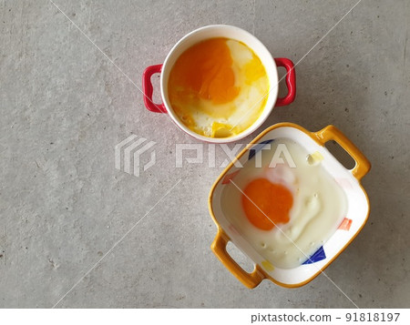 Breakfast with soft-boiled eggs and vintage coffee Breakfast with soft-boiled eggs and vintage coffee 91818197