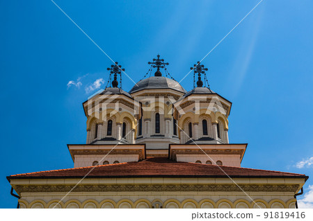Romanian Orthodox Church in the fortress of Alba Iulia, a fortified city in Transylvania, Romania Romanian Orthodox Church in the fortress of Alba Iulia, a fortified city in Transylvania, Romania 91819416
