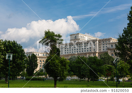 Palace of Parliament seen from Izvor Park in Bucharest, Romania Palace of Parliament seen from Izvor Park in Bucharest, Romania 91820050