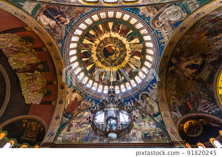 Inside the Holy Trinity Cathedral in the historic center of Sibiu, Transylvania, Romania 91820245