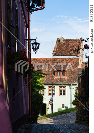 羅馬尼亞特蘭西瓦尼亞錫吉什瓦拉歷史街區的城市景觀 91820551