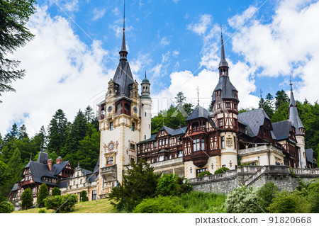 Perez Castle on the hill of Sinaia, Romania 91820668