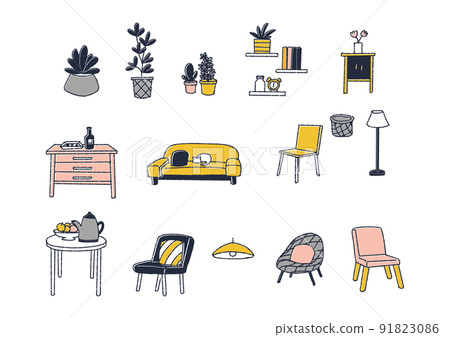 Accessories sketch icon set., Stock vector