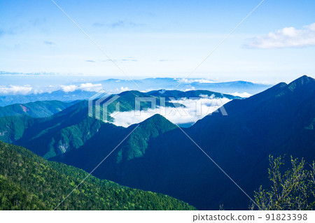 南阿爾卑斯山的風景看山脊線 91823398