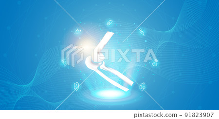 Technology for treatment of bone elbow injury. Abstract traumatology and orthopedics. Medical science in the hospital for body joints.	 91823907