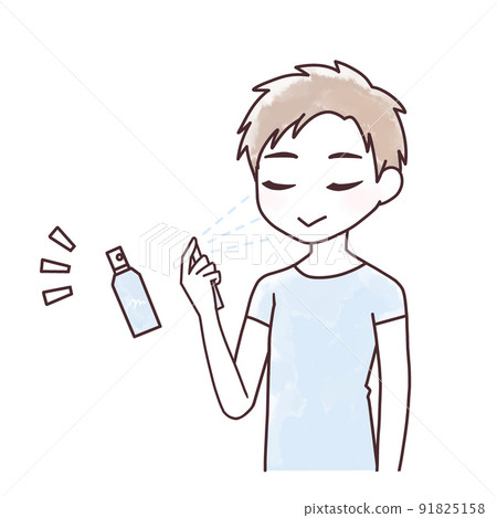 Men doing skin care with lotion 1 Men doing skin care with lotion 1 91825158