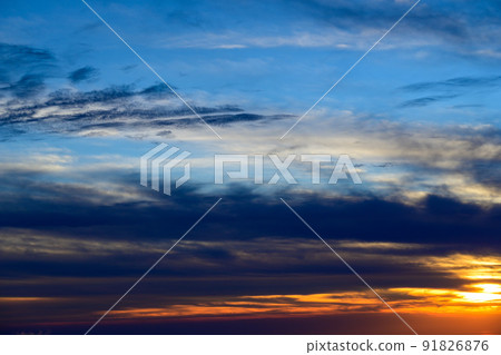 Evening blue and orange Evening blue and orange 91826876