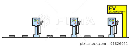 為電動汽車充電的EV充電設備圖解 91826931