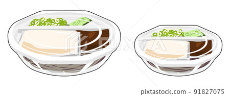 Tororo soba set in a plastic container (with black border) 91827075