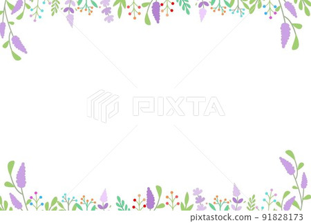 Scandinavian style lavender frame postcard 91828173