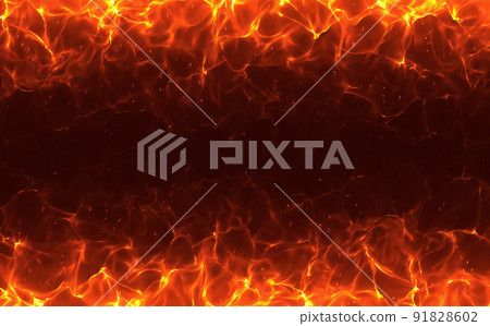 從上面和下面燃燒的火焰背景 從上面和下面燃燒的火焰背景 91828602